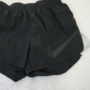 Nike Dri-Fit Shorts Elastic Waist Drawstring X-Small XS Lined Black & White